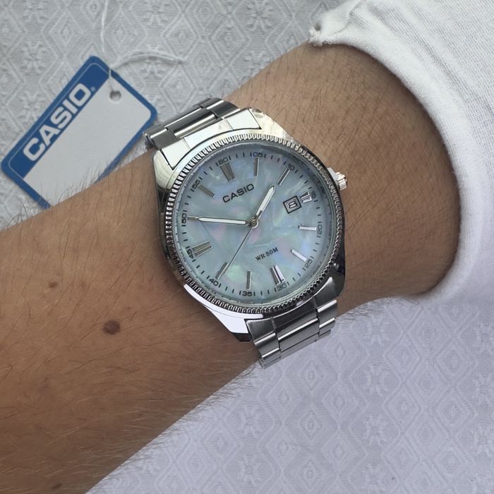 Годинник Casio MTP-1302 steel blue pattern з Упакуванням