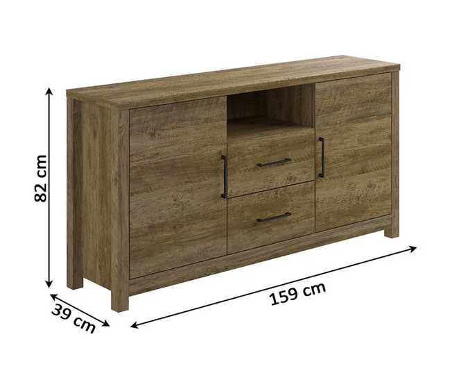 Cómoda + aparador alto com vitrine - entrega gratuita