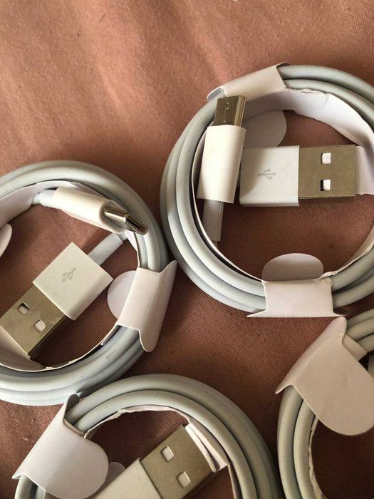 1m USB-A type C przewód kabel nowy biały do ładowania