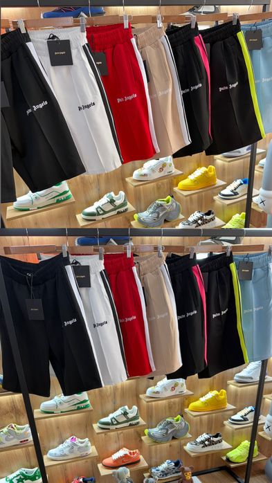 Шорти Palm Angels Track Shorts Logo Off-White Supreme Bape Vetements