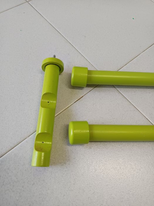 Varão duplo madeira, verde