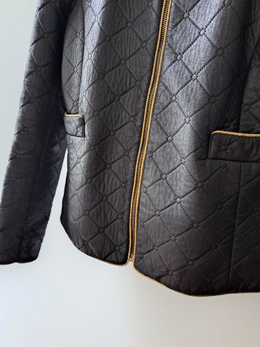 Casaco preto semi pele 36 mulher