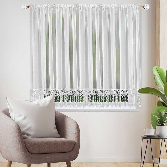 Gotowa firana 115x300 gipiura 20 cm