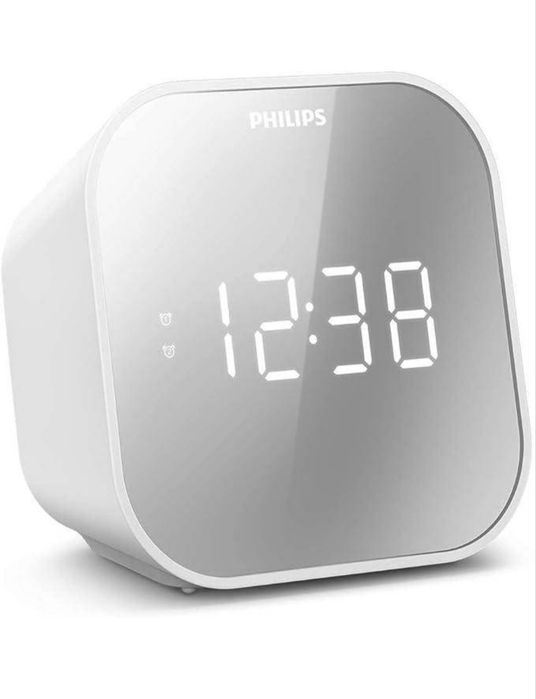 Philips TAR4406 Радіобудильник з дзеркальним LED-дисплеєм, FM-радіо, подвійним будильником та функцією Snooze