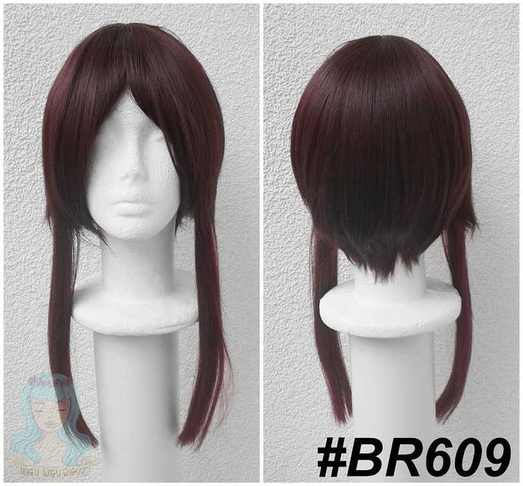 Megumin KonoSuba peruka brązowa krótka z grzywką pasmami cosplay wig Pomni Obłędny Cyfrowy Cyrk brązowy wig z dłuższymi pasmami