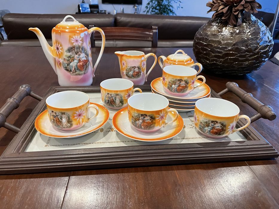 Serviço chá porcelana muito antigo