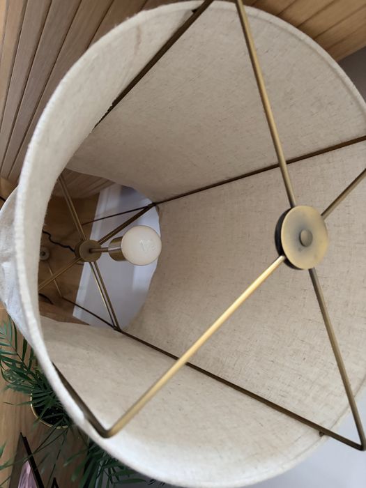 Lampa stojaca klosz z lnu!