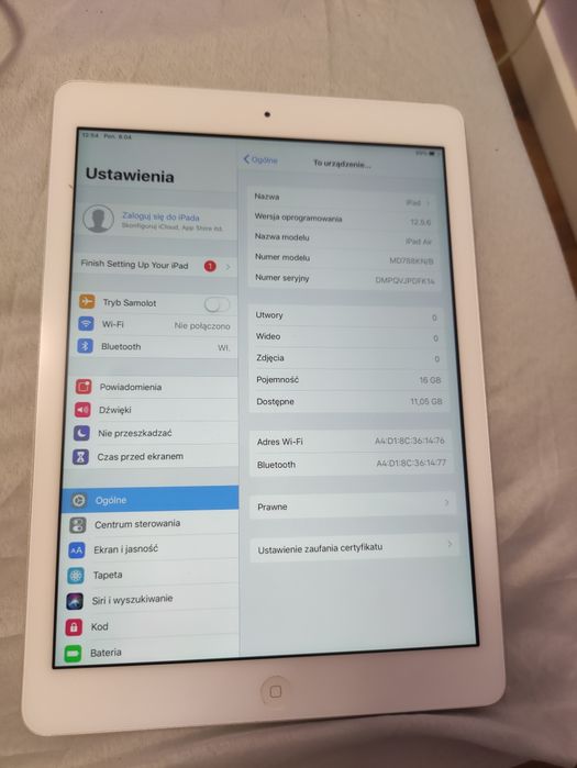 Tablet iPad Air 16GB bardzo dobry stan