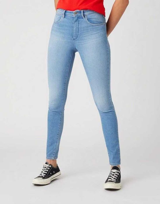 Wrangler High rise skinny W27HZI29R Soft cloud W30 L30 nowe z metką