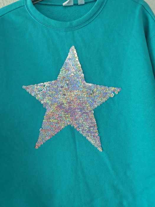 Bluza dziecięca, z mieniącą się gwiazdą z przodu, GAP, 150 cm