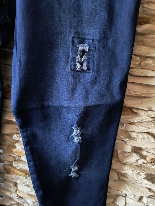 Legginsy granatowe przecierane