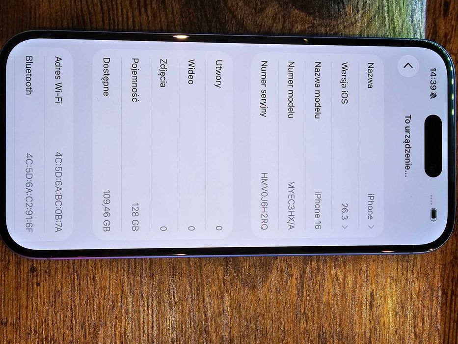 Iphone 16 128GB BLUE Bat:92% Jak Nowy!/Gwarancja/SklepGSM/Lwsk