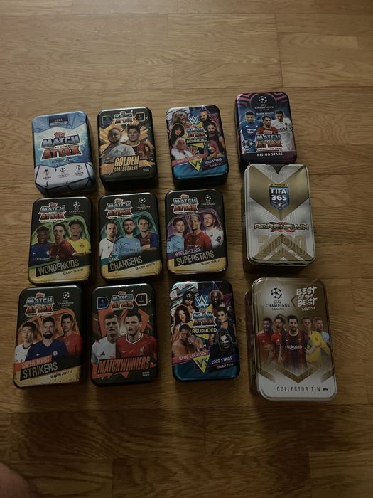 Vendo cartas Match Attax originais com latas