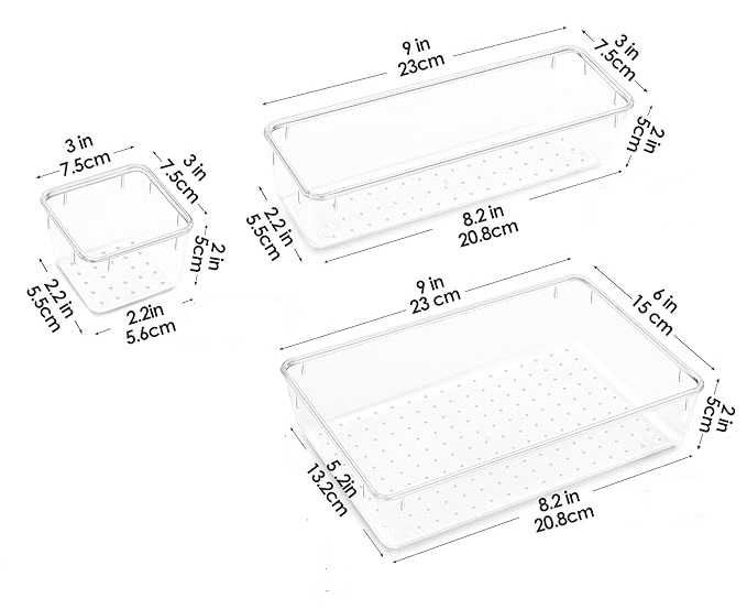 Zestaw przezroczystych pojemników do przechowywania 16 szt