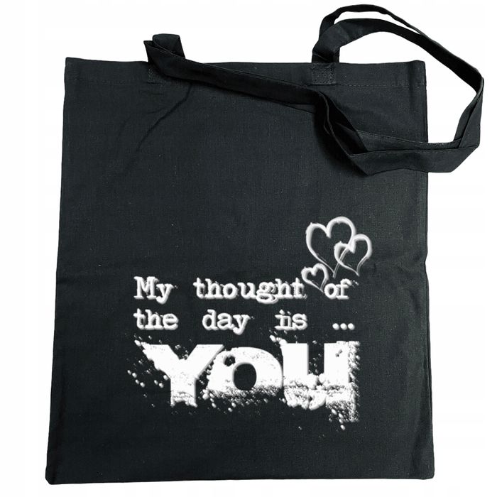 walentynki torba na zakupy nadruk myślę o tobie