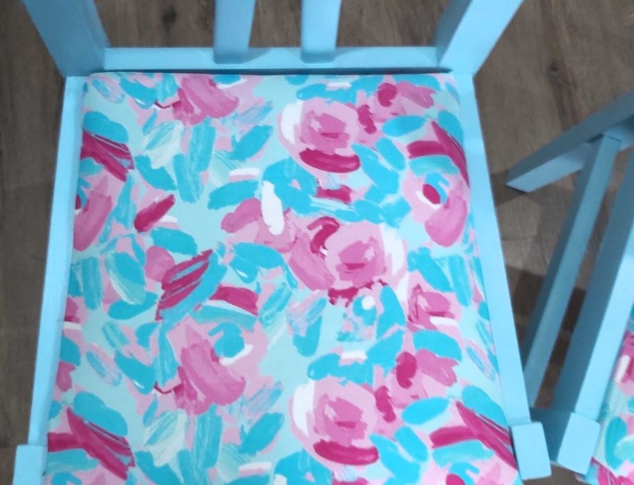 Cadeiras estilo Shabby Chic/Provençal de madeira maciça,  restauradas