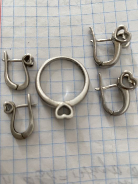 Серьги из серебра и мельхиора
