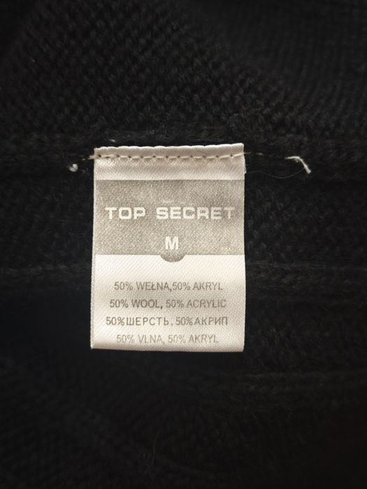 Czarny sweter Top Secret rozmiar M wełna 50%! Hot viral