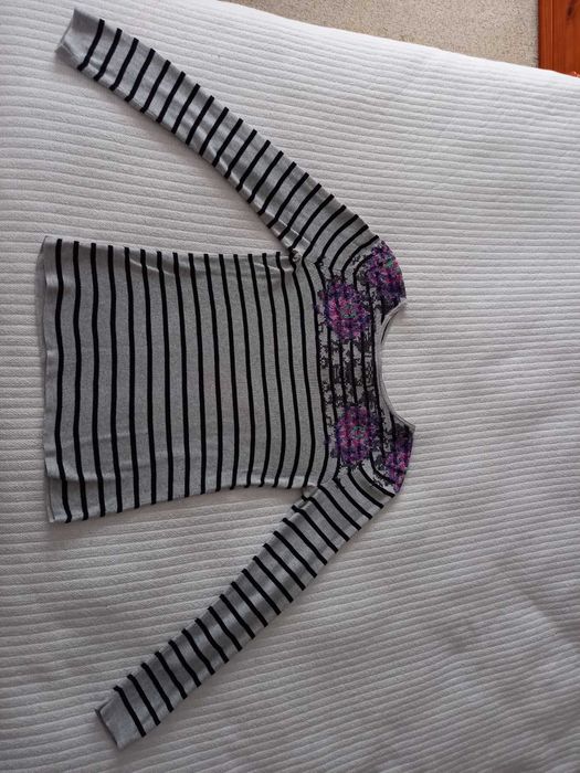 Bluzka z długim rękawem Kookai, haft na ramionach