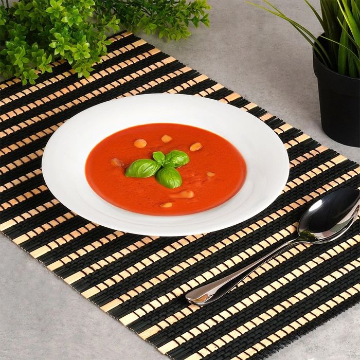 Talerze Obiadowe Głębokie Ze Szkła 400ml Zestaw 6 Sztuk Białe 21,5cm Do Kuchni I Stołu Mebliva