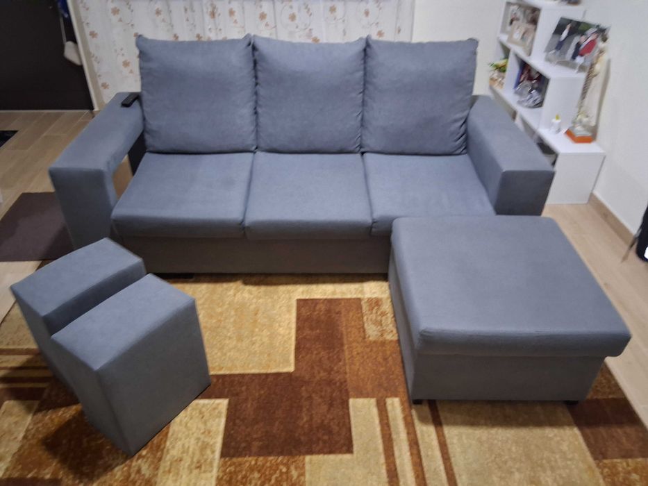 Sofa c/ pouf reversível