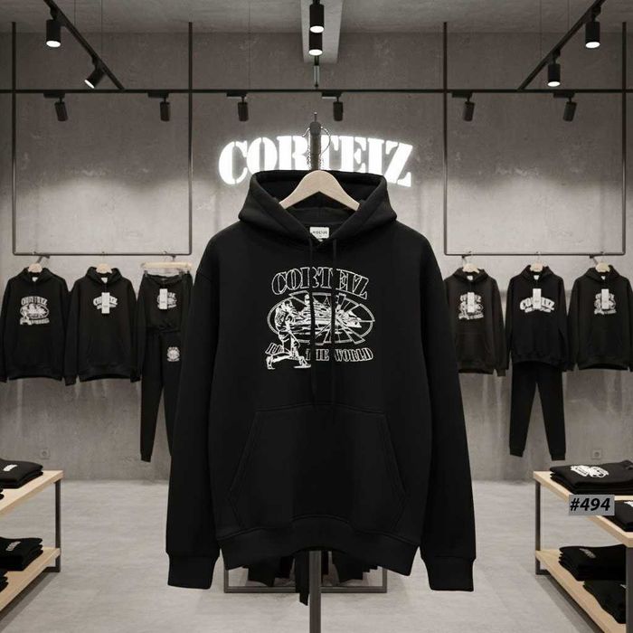 Худи Corteiz Alcatraz Черное » Кофта Кортез Чорна