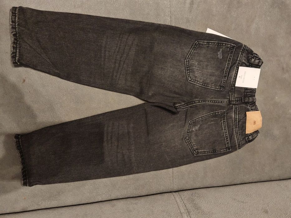 Chłopięce spodnie jeansowe Zara baggy 104