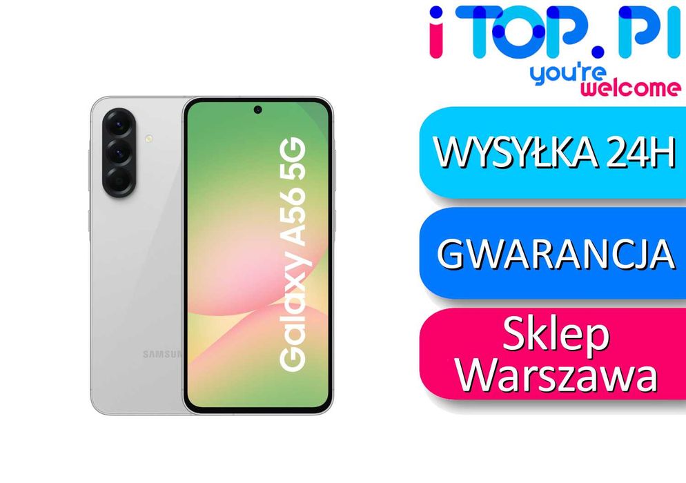 Samsung Galaxy A56 5G 128GB Szary Lightgray NOWY iTop Muranów Lokal 32