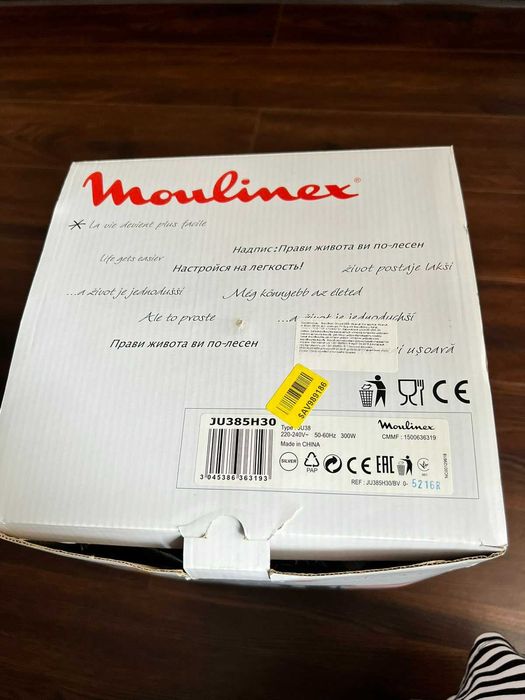 Соковыжималка MOULINEX JU 385H30 новая