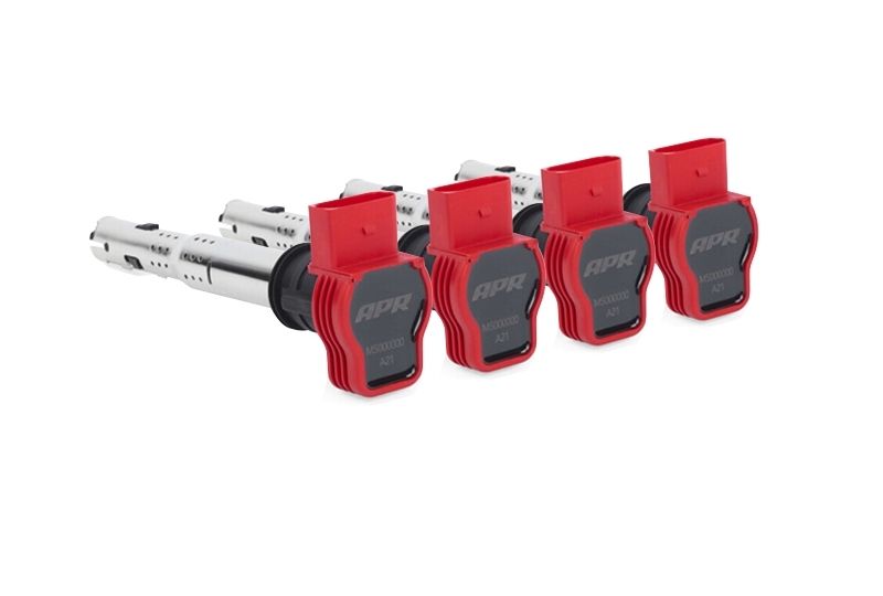 KIT DE 4 BOBINES DE IGNIÇÃO DE ALTA PERFORMANCE APR 2.0 TFSI / 1.8T 20V - VERMELHO
