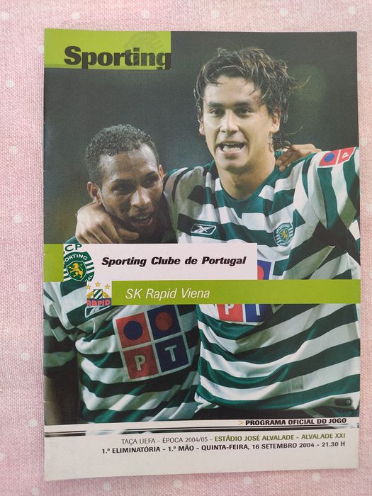 Programa de jogo Sporting Rapid Viena UEFA 2004/05