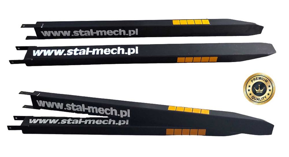 Przedłużki wideł 2200x120x80 5mm S355 J2H Widły Nakładki wózek widłowy