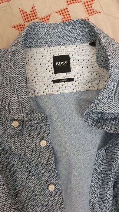 Hugo Boss сорочка чоловіча XL multilogo slim fit оригинал