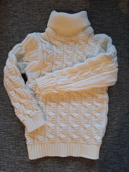 Sweter sweterek dziecięcy ciepły ecru roz 98