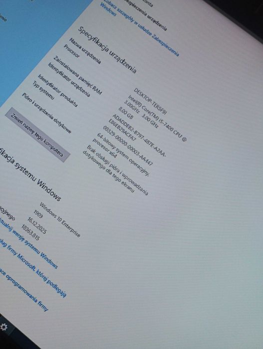 Sprzedam komputer i5 7400 gtx 1050