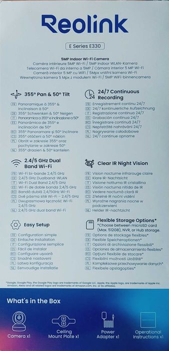 Video Câmara de vigilância panorâmica para interiores: Reolink