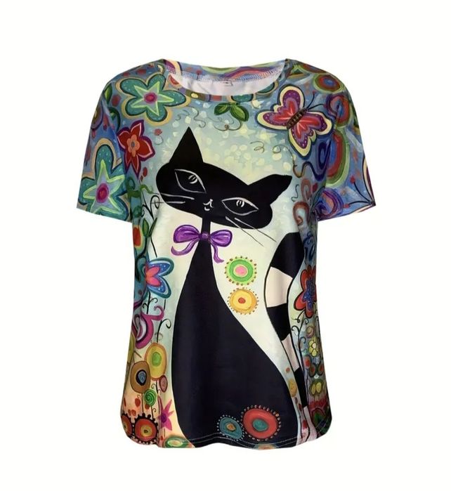 Футболка жіноча. Принт "Кошеня" .