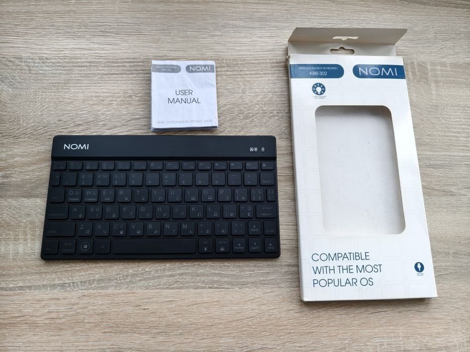 Беспроводная клавиатура с подсветкой Nomi KBB-302 black