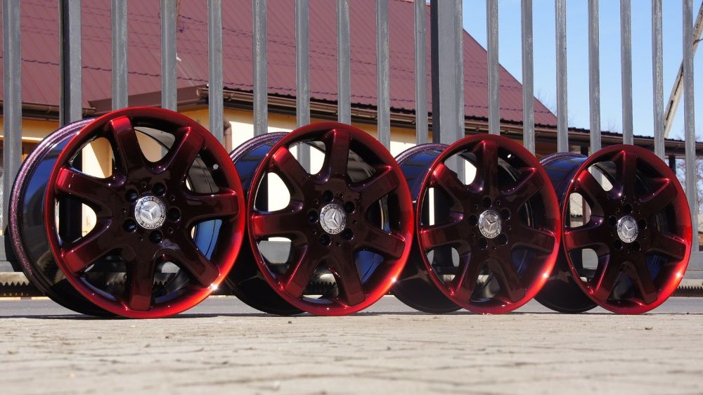 Alufelgi Mercedes 8,5Jx17" et52 5x112 w cieniowanym red candy