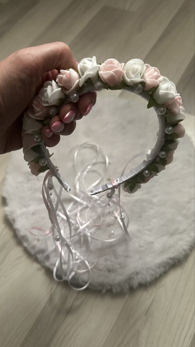 Wianek opaska kwiaty komunia impreza