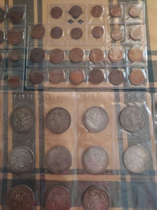 RÉPLICAS DA ÉPOCA.  USA 1888 dólares e ENGLAND libras.