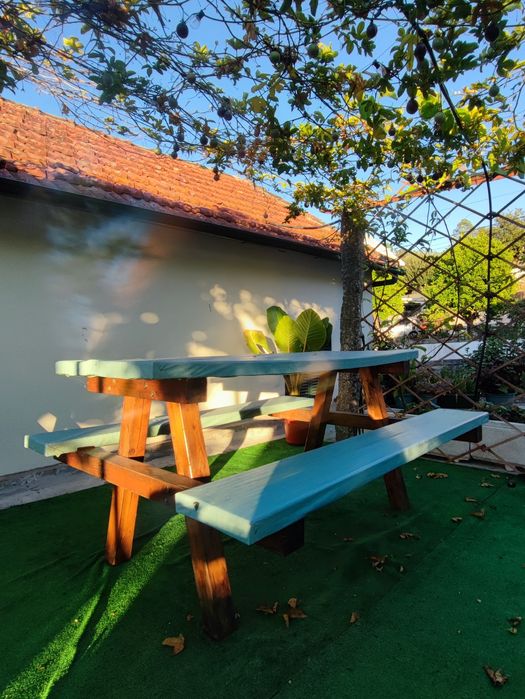 Mesa de jardim/ Picnic de madeira