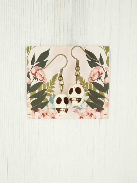 kolczyki czaszki vintage retro boho etno NB169