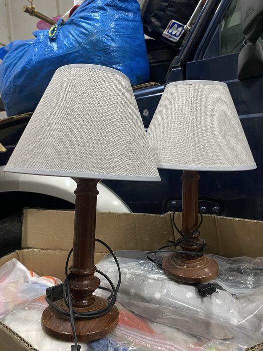 Candeeiros com abajur em tecido