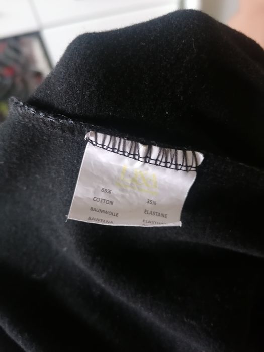 Ocieplane spodnie leginsy z bawełna z lampasami wysoki stan