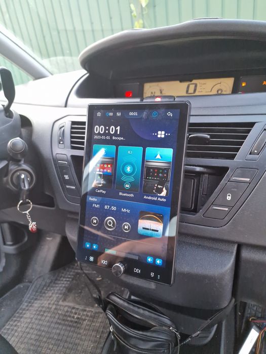1din Android auto, carplay магнитола 13 android tesla 13.4 дюйма