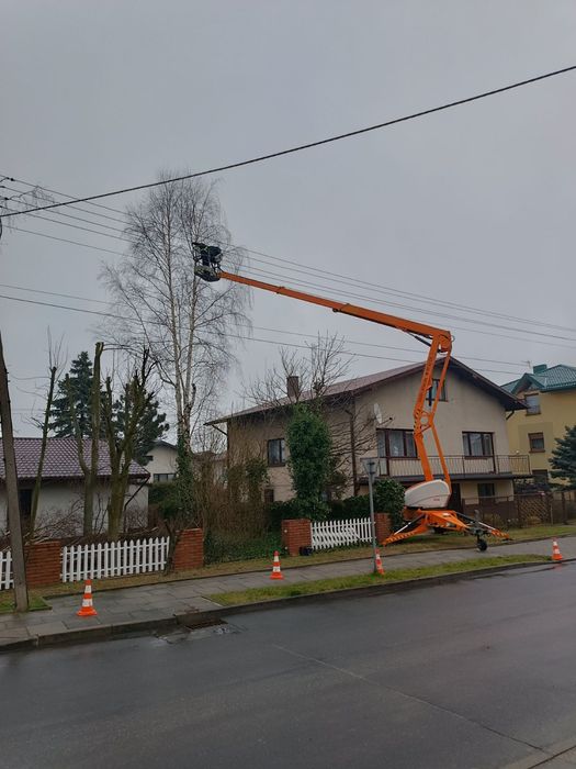 Wynajem podnośnika Wieluń koszowego  zwyżka usługi