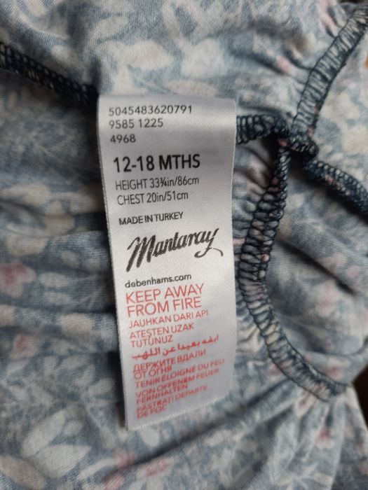 piękna sukienka w kwiatki 18-24 msce 80-86 cm MANTARAY