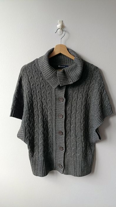 Kamizelka damska bezrękawnik pulower wełniana wełna wool oversize