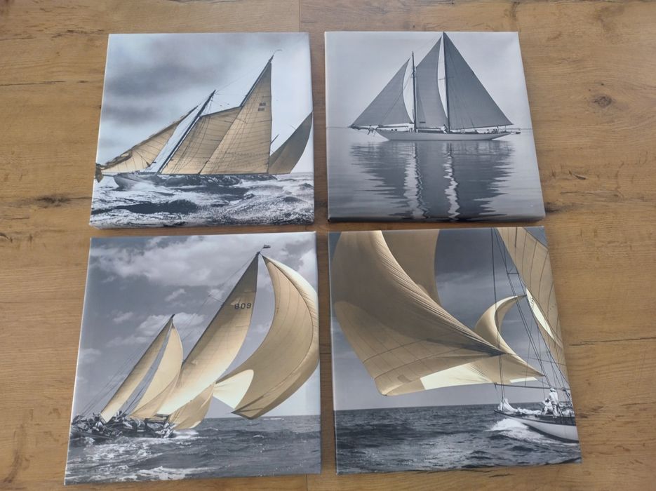 Zestaw obrazów - statki 4 sztuki